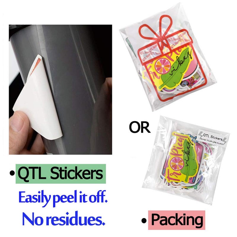 QTL Waterproof Stickers for Girls Cute Stickers for Water Bottles Hydro Flask Kids Teens Waterproof Vinyl Packs 100Pcs - Image 5